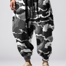 Men's Retro Wave Japanese Art Print Casual Sweatpants