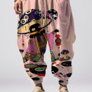 Men's Funny Psychedelic Mushroom Art Painting Print Loose Drawstring Waist Sweatpants