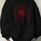 Men's Spider Web Graphic Print Casual Hoodie