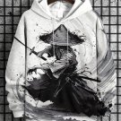 Men's Samurai Japanese Art Print Hooded Sweatshirt