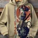 Men's Anime Art Print Long Sleeve Hoodie