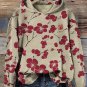 Women's Vintage Cherry Blossoms Graphic Print Hooded Sweatshirt