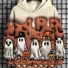 Men's Halloween Cute Pumpkin Lantern Ghost 3D Print Casual Hoodie