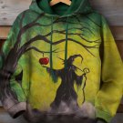 Men's Halloween Withered Tree Witch Art Print Casual Hoodie