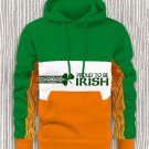 Men's Saint Patrick's Day Proud To Be Irish Color Block Hoodie