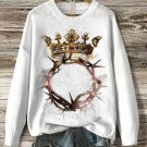 Women's Crown of Thorns Watercolor Print Knit Sweatshirt