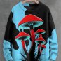 Men's Neon Mushroom Art Print Knit Sweatshirt