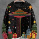 Men's UFO Kidnap Gifts Surreal Art Print Knit Sweatshirt