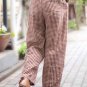 Women's Vintage Plaid Linen Blend Casual Pants