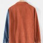 Men's Contrast Color Chest Pocket Turndown Collar Corduroy Shirt