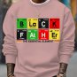 Men's Black Father The Essential Element Print Cotton Casual Sweatshirt