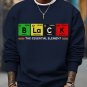 Men's Black The Essential Element Print Cotton Casual Sweatshirt