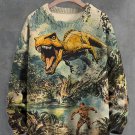 Men's Beaver Art Print Knit Sweatshirt