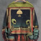 Men's Alien Dating Art Print Knit Sweatshirt