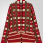 Men's Plaid Print Open Front Mid-Length Knit Cardigan