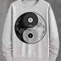 Men's Yin Yang Vinyl Record Graphic Print Cotton Casual Sweatshirt