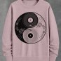 Men's Yin Yang Vinyl Record Graphic Print Cotton Casual Sweatshirt