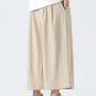 Men's Plain Loose Wide Leg Drawstring Waist Casual Cropped Pants