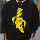 Men's Banana Graphic Print Cotton Casual Sweatshirt