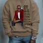Men's God Says You Are Unique Special Strong Important Protected Chosen Print Cotton Casual Sweatshi