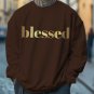 Men's Blessed Print Cotton Casual Sweatshirt