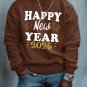 Men's Happy New Year 2025 Print Cotton Casual Sweatshirt