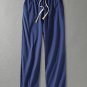 Men's Drawstring Elastic Waist Pocket Cotton Linen Casual Wide Leg Pants