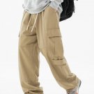Men's Solid Color Straight Leg Casual Cargo Pants