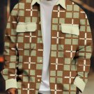 Men's Retro Plaid All Over Print Denim-Like Long Sleeve Shirt
