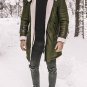 Men's Solid Color Zipper Sherpa Lined Mid-length Coat