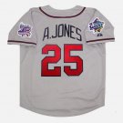 Andruw Jones Atlanta Braves Official Majestic Jersey Gray