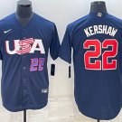 Clayton Kershaw Team Usa Baseball Jersey Blue