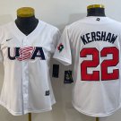 Clayton Kershawteam Usa Baseball Jersey White