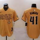 Alvin Kamara #41 New Orleans Saints Stitched Jersey Yellow
