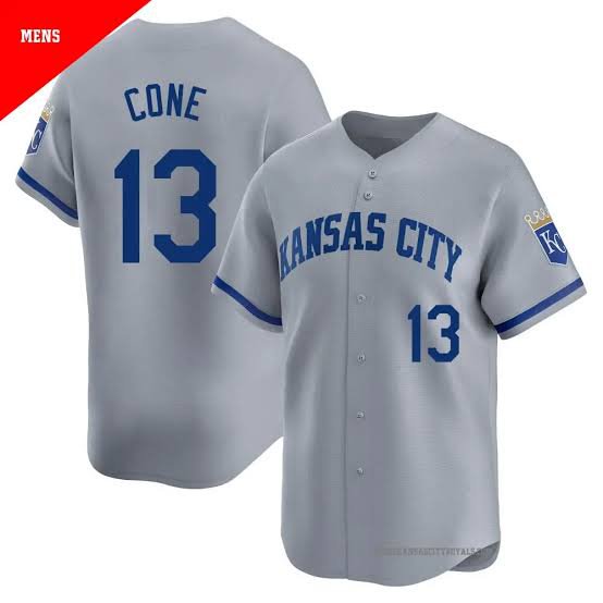 David Cone Kansas City Royals Official Jersey Gray