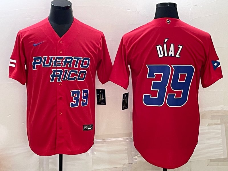 Edwin Diaz Puerto Rico Jersey Red