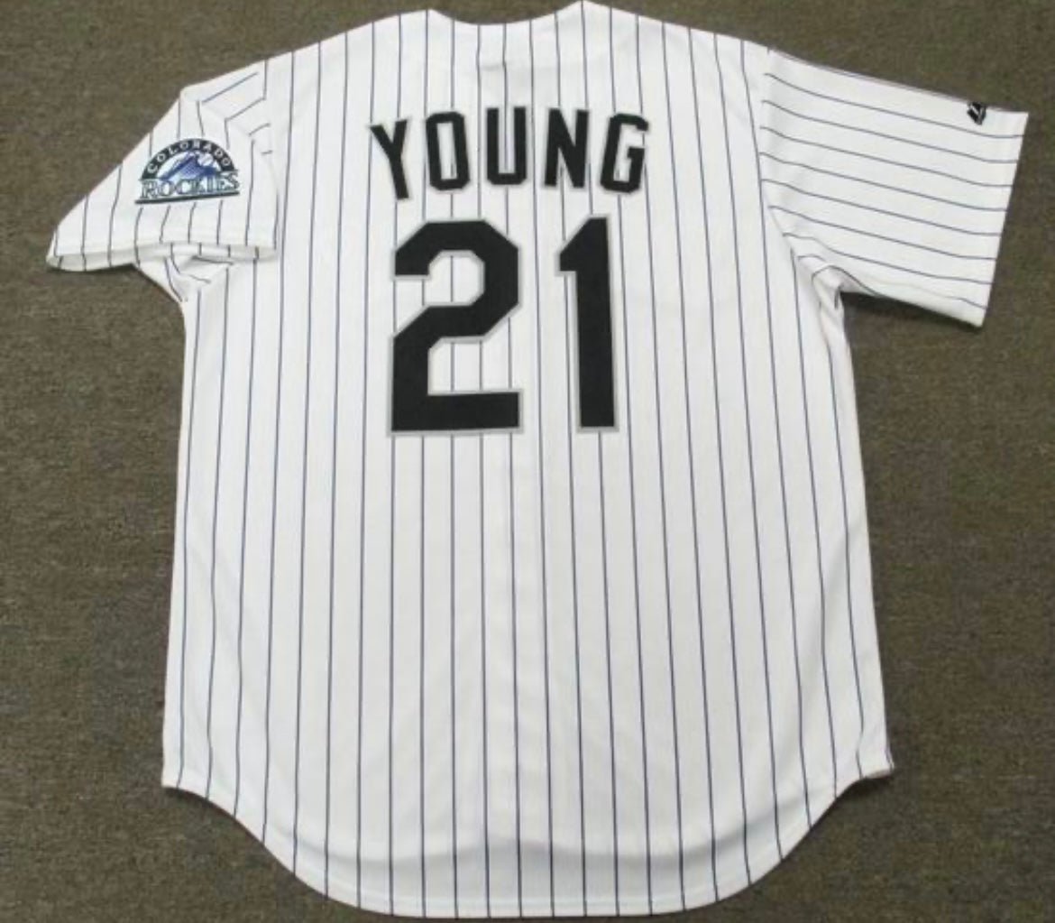 Eric Young Colorado Rockies Official Majestic Jersey