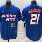 Roberto Clemente Puerto Rico Jersey Blue