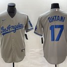 Shohei Ohtani Los Angeles Dodgers jersey gray