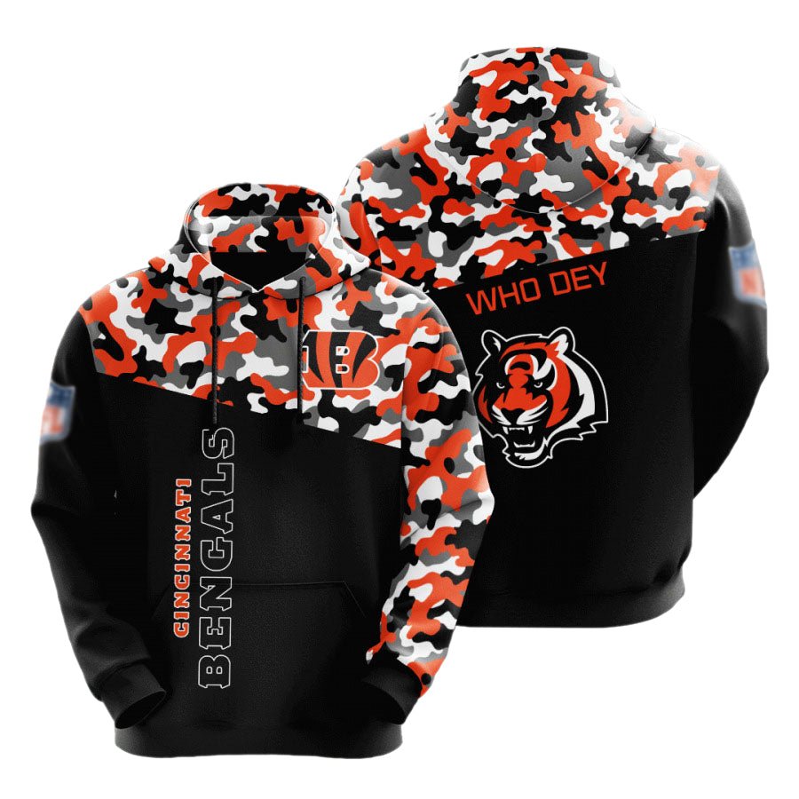 Cincinnati Bengals color camouflage light weight hoodie