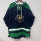 Notre Dame Fighting Irish Official College Basketball  Hockey style hoodie Shamrock logo