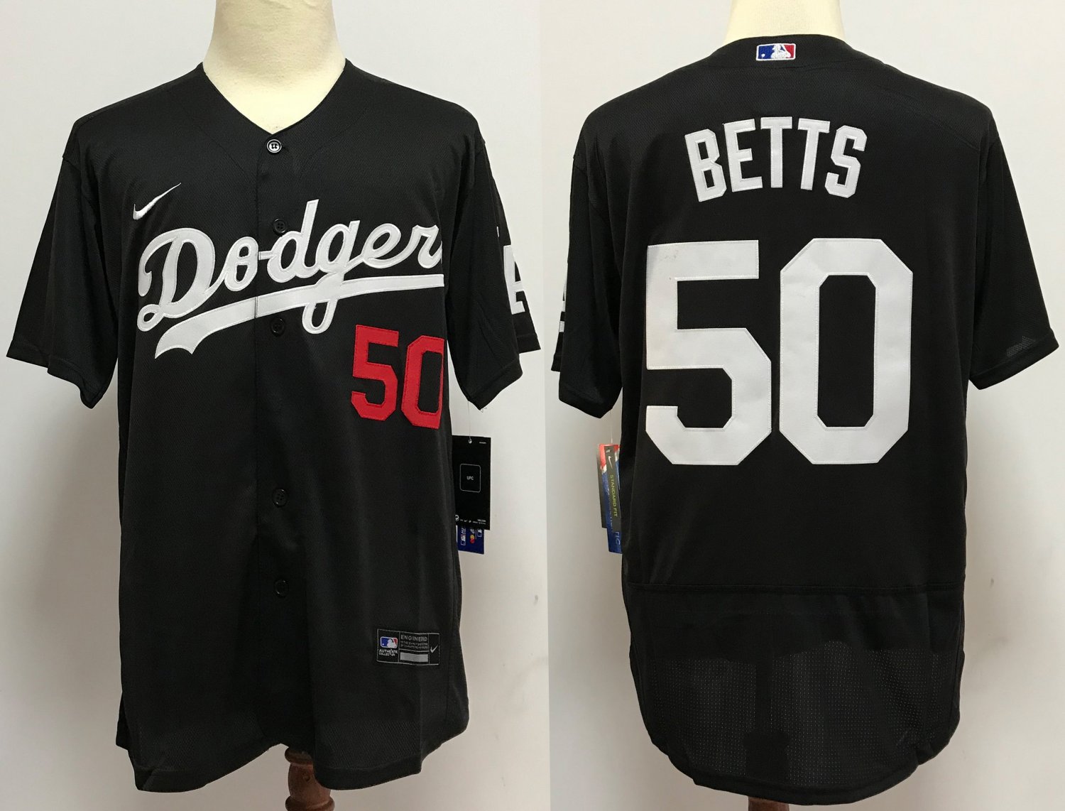 Mookie Betts Los Angeles Dodgers Official Jersey Black