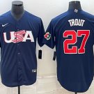 Mike Trout Team USA Baseball jersey blue