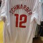 Kyle Schwarber Philadelphia Phillies Official Baseball Jersey white pinstripes
