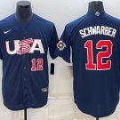 Kyle Schwarber Team USA Baseball Jersey blue