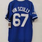 Vin Scully Los Angeles Dodgers Official Baseball Jersey Mitchell & Ness blue