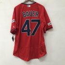 Trevor Bauer Cleveland Indians Official Baseball Majestic jersey red