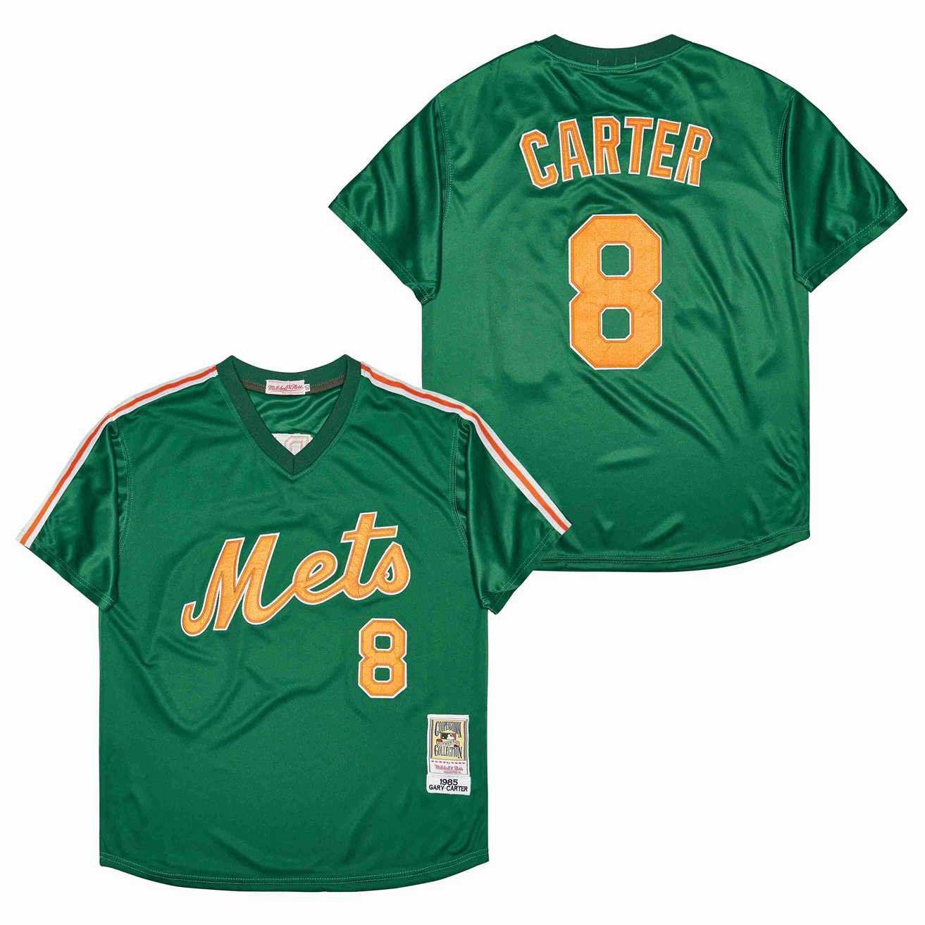 Gary Carter New York Mets Jersey Mitchell & Ness St. Patrick&acirc;��s Day green