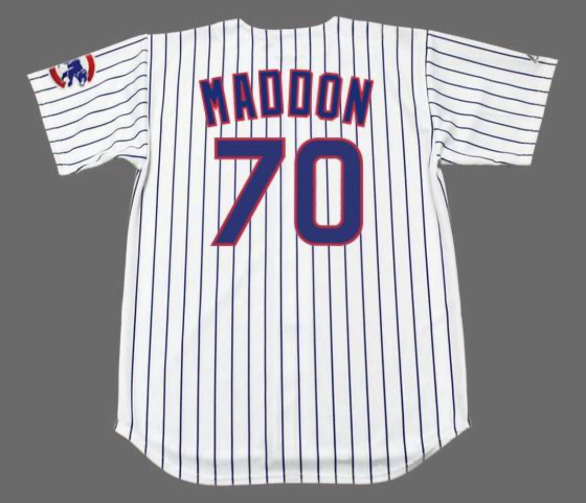 Joe Maddon Chicago Cubs Official Baseball Majestic Throwback Jersey gray