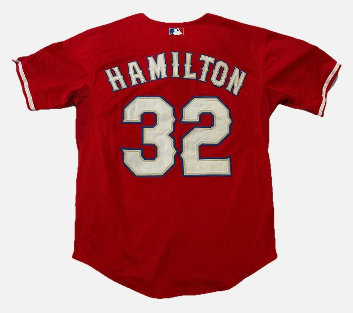 Josh Hamilton Texas Rangers official Baseball Jersey 2015 World Series Majestic